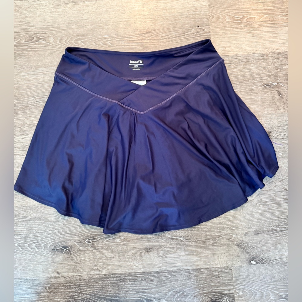 Baleaf Navy Athletic Skort 2XL Built-In Shorts Stretch Activewear Tennis Skirt